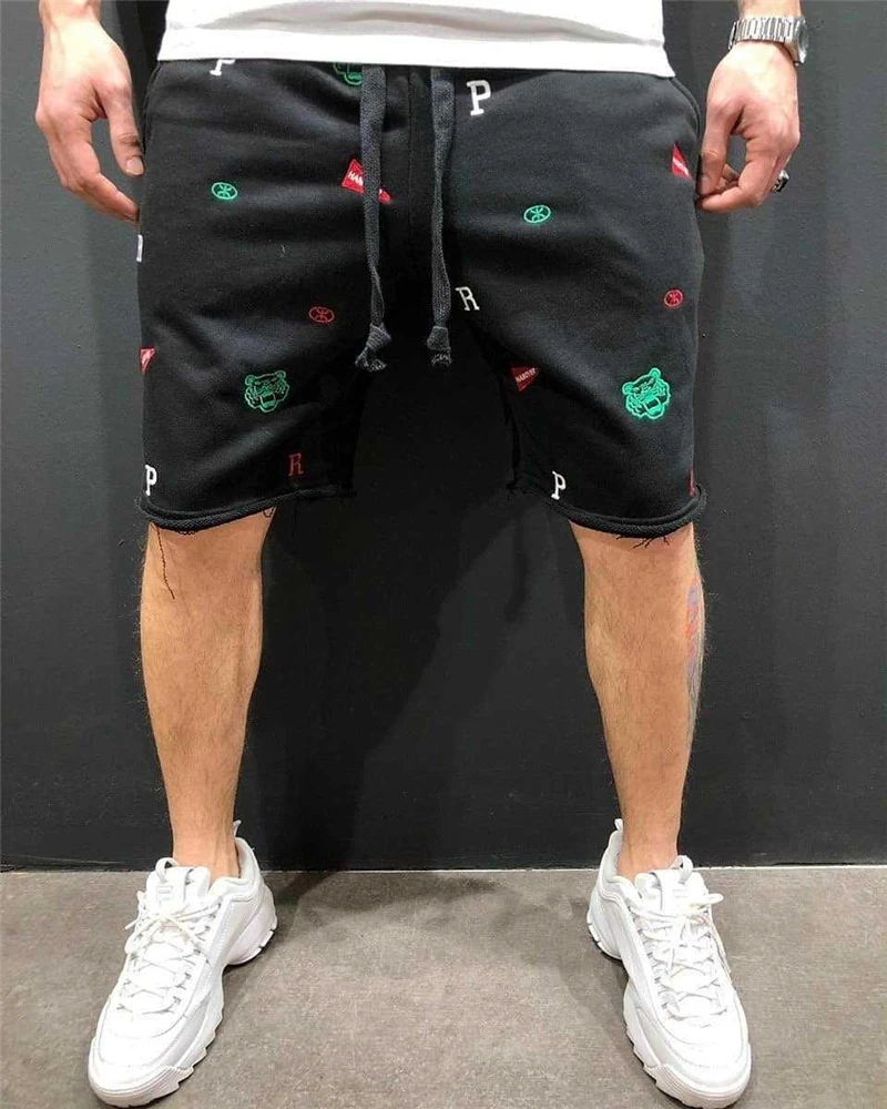 Summer Men\'s 5 piont pants  Casual Outdoor loose short pants Male running training Fitness shorts Pockets brand Fashion pants