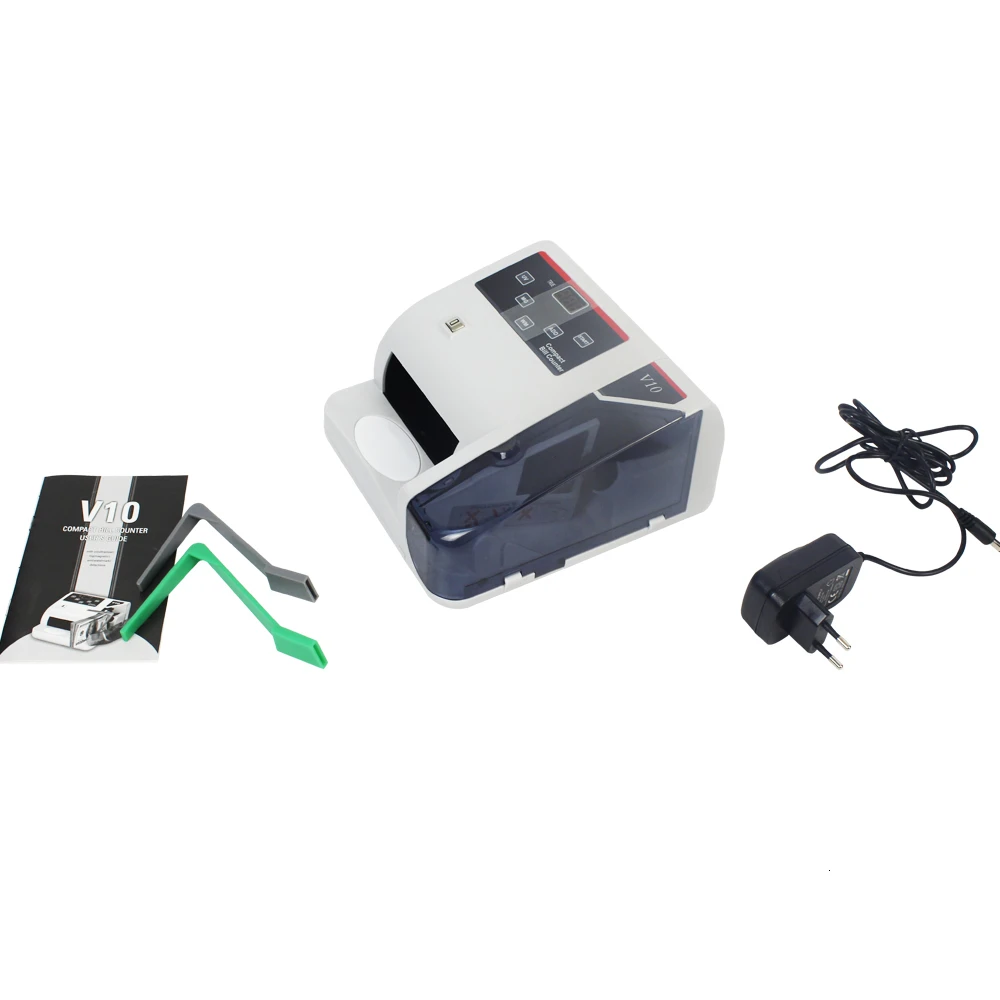 V10  Portable  Money Counting Machine Fake  Bankenotes Detection Cash Counter