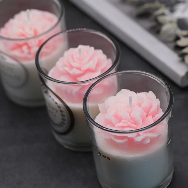 Carnation Flower Soap Mold DIY Candle Silicone Mold Handmade Aromatherapy Party Favors Home Xmas New Year Decor