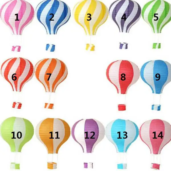 100pcs Rainbow Lantern Hot Air Balloon Paper Lantern Kids Birthday Party Wedding Decor Multi Colours Lantern 10/12/16inch