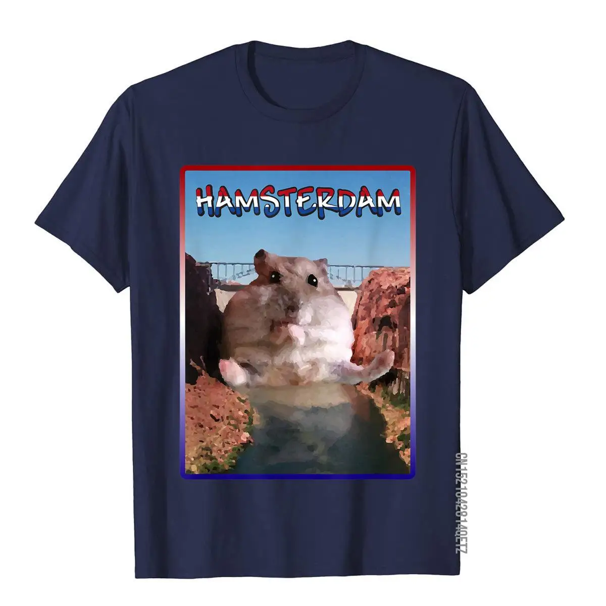 Funny Hamster T-Shirt Hamsterdam- Amsterdam Netherlands Gift Comfortable T Shirt Fashion Cotton Mens Tees Gothic