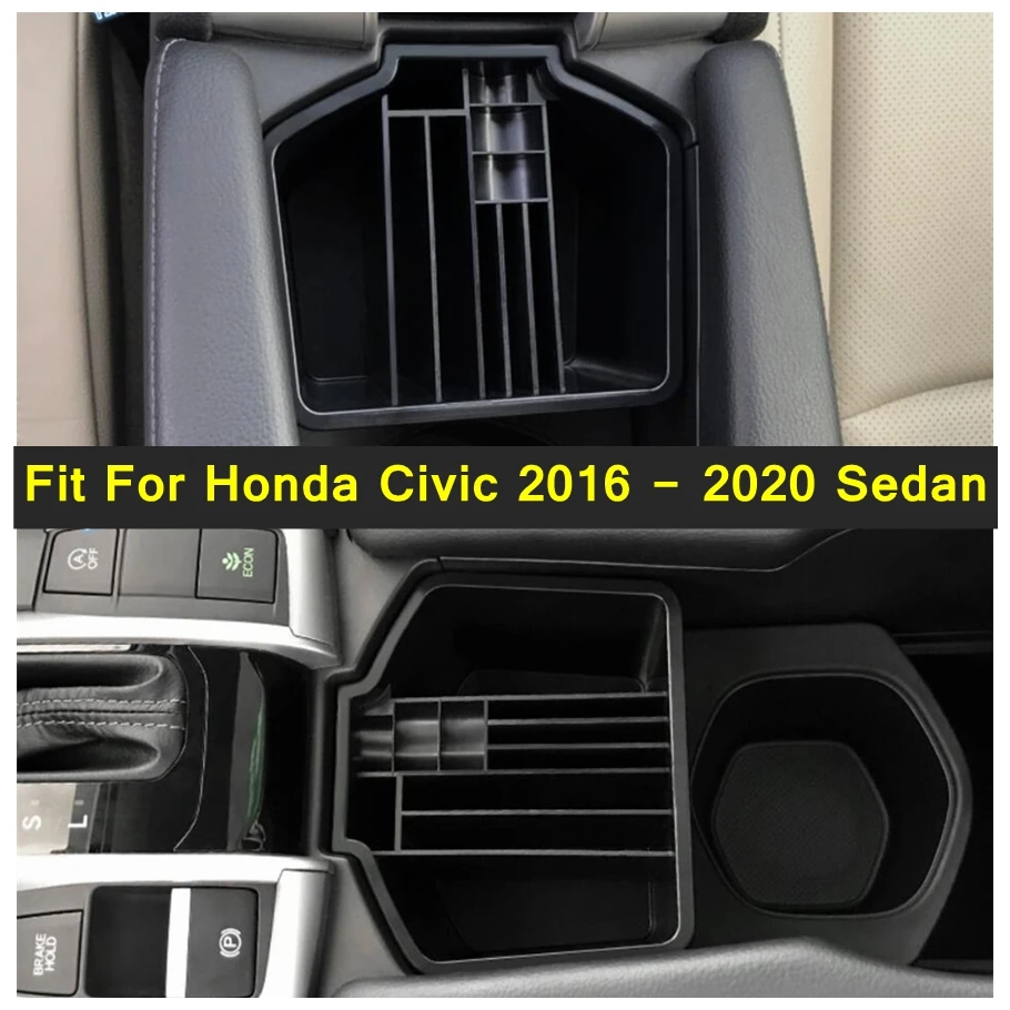 

Lapetus Plastic Car Styling Central Console Container Storage Multi-grid Box Interior Refit For Honda Civic 2016 - 2020 Sedan