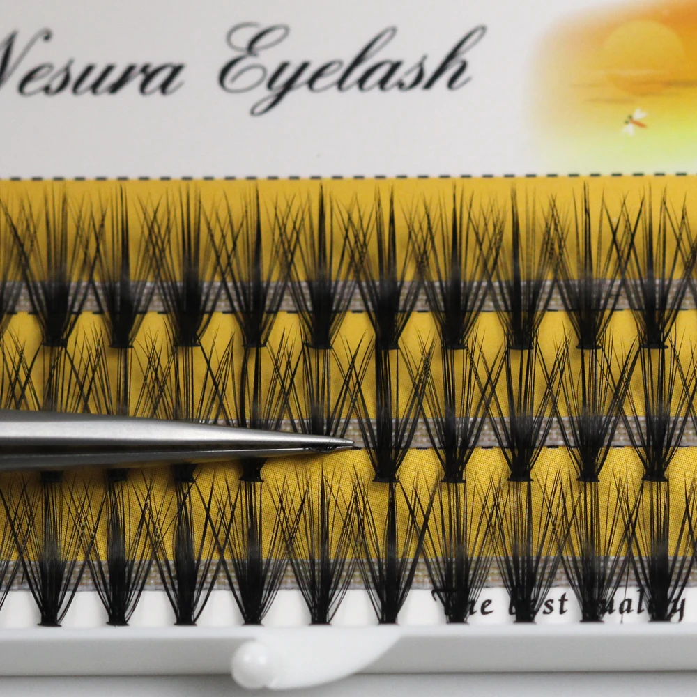 Grafting World 30D Fluffy and Deep Black Individual Eyelash Russia Cilia 60 Pcs Personal Make Up Eyelash Extension Clusters