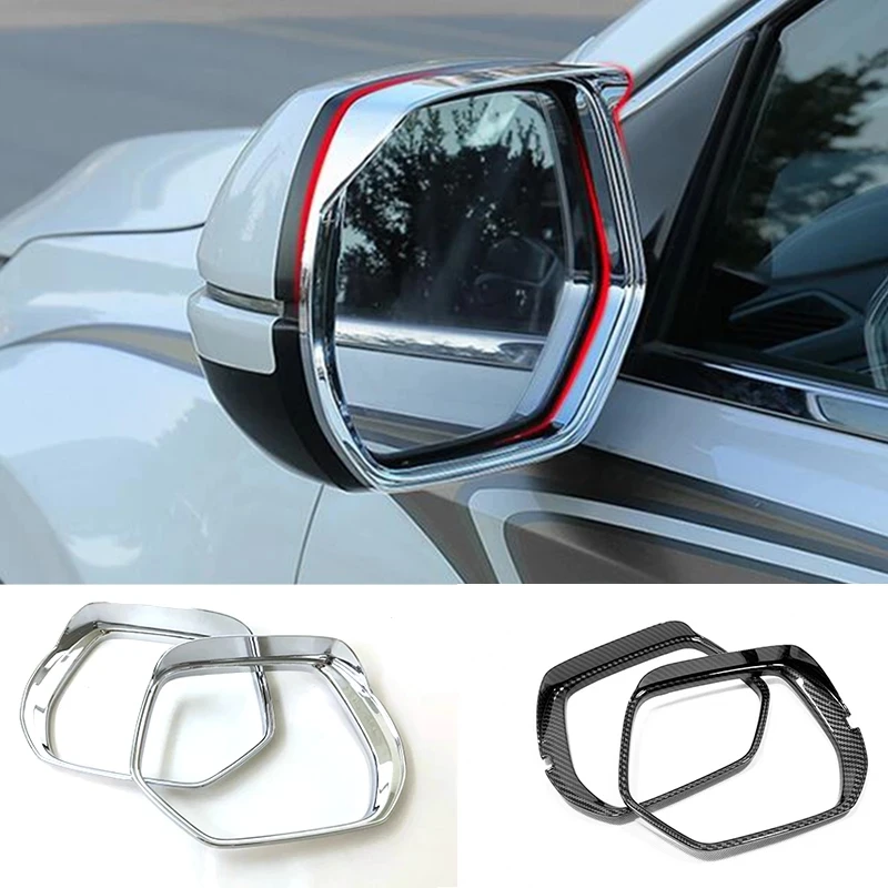 

ABS Chrome For Honda CR-V CRV 2013-2019 accessories Car rearview mirror block rain eyebrow Cover Trim Sticker Car styling