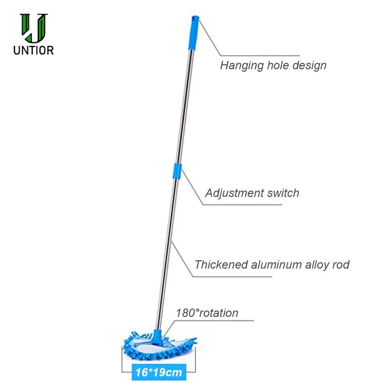 UNTIOR Window Cleaning Mop Glass Cleaner Wash Expansion Floor Sweeping Wall Wiper Long Handel Car Kitchen Glass Cleaning Tools