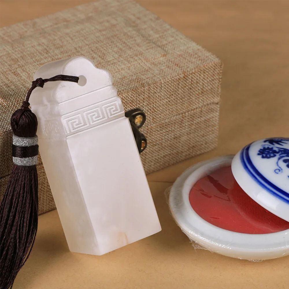Customized Personal Chinese Name Stamps Square Natural Stone Name Seal Calligraphy Painting Collection Signature Chop Chapter
