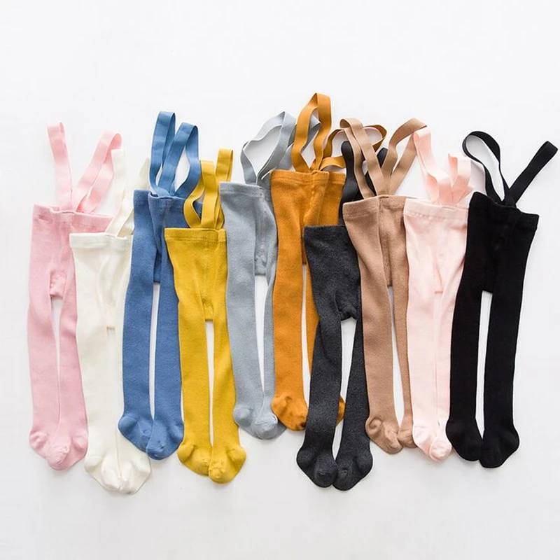 Baby Pants Cotton Autumn Spring Infant Toddler Pantyhose High Waist Cross Belt Girls Leggings Newborn Boys Girls Pants