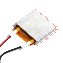 2PCS 5V/220V Thermostat Aluminum 30x30x6mm PTC Heating Element 40/70/100 Degrees PTC Heater Plate