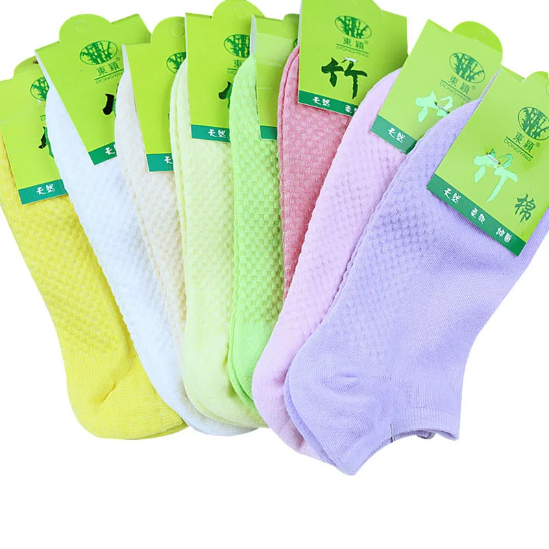 5 Pairs Women Socks Warm Comfortable Cotton Bamboo Fiber Girl Women\'s Socks Ankle Low Female Invisible Color Girl winter socks