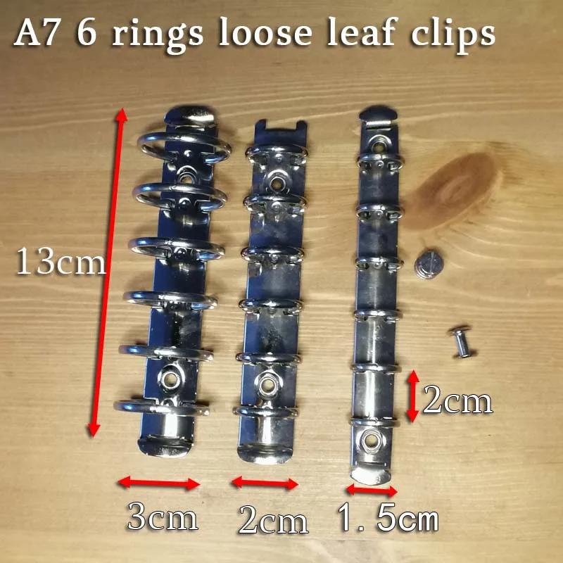 

A7 6 rings loose-leaf metal clip binder rings notebook mechanism diy 3cm 2cm 1.5cm diameter journal silver rings Accessories