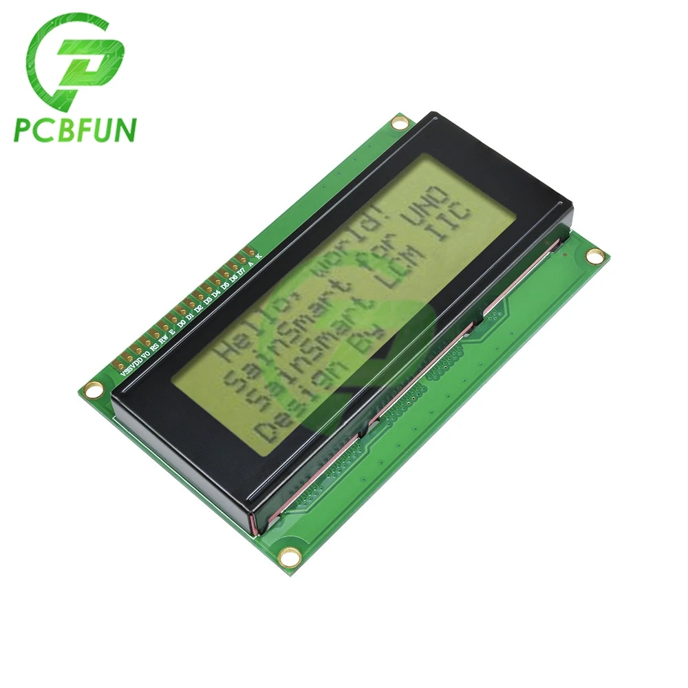 Imagem -03 - Módulo de Exibição Lcd de 20x4 Caracteres Novo Módulo de Retroiluminação Amarela com Texto Preto de 2004 204 e 20 Caracteres para Arduino 5v com Controle