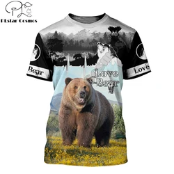 Camiseta Verano Oso 3D Tokio Estilo Urbano Unisex