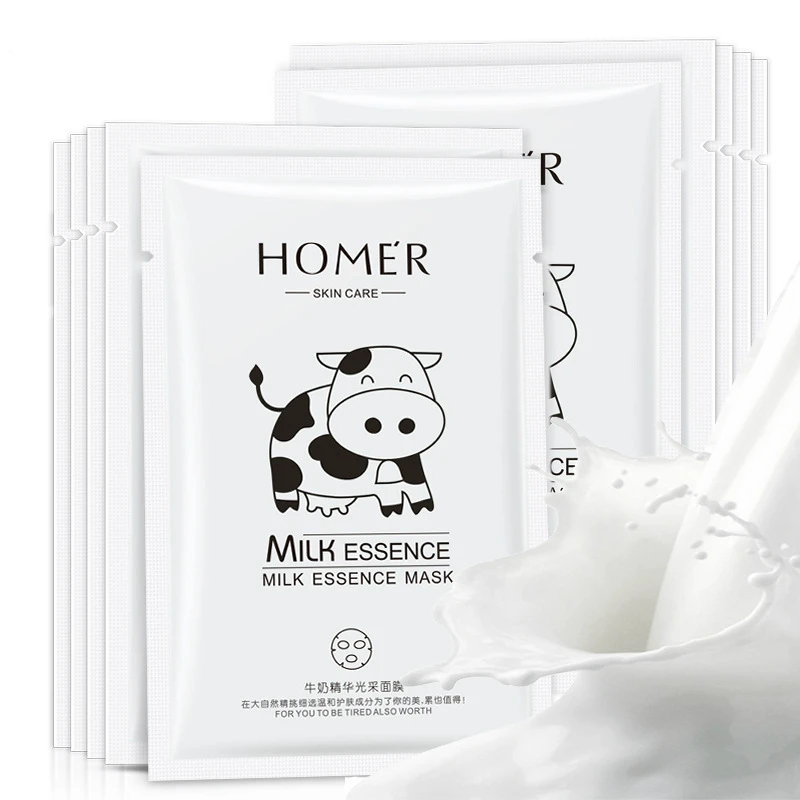 3pieces Milk Essence Whitening Depth Replenishment Oil-control Moisturizing Facial Sheet facial Mask Brighten Skin Tony Moly