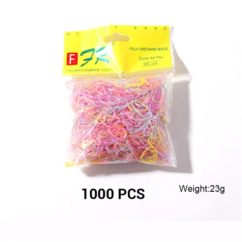 1000pcs/Pack Children Colorful Small Disposable Rubber Bands Gum For Ponytail Holder Elastic Hair Bands Fashion Hair Accessories