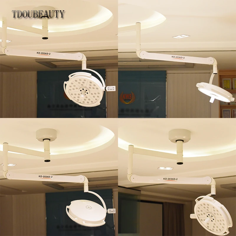 TDOUBEAUTY 108W Ceiling LED Surgical Dental Exam Light Shadowless Lamp Pet Surgery Light KD-2036D-2  110V-240V