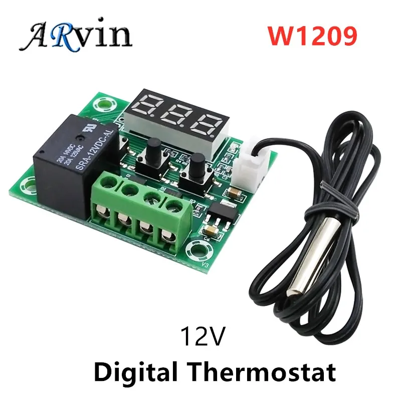 1pcs W1209 12V Digital Temp Thermostat Temperature Controller Sensor Relay Switch -50-110C W1209 case