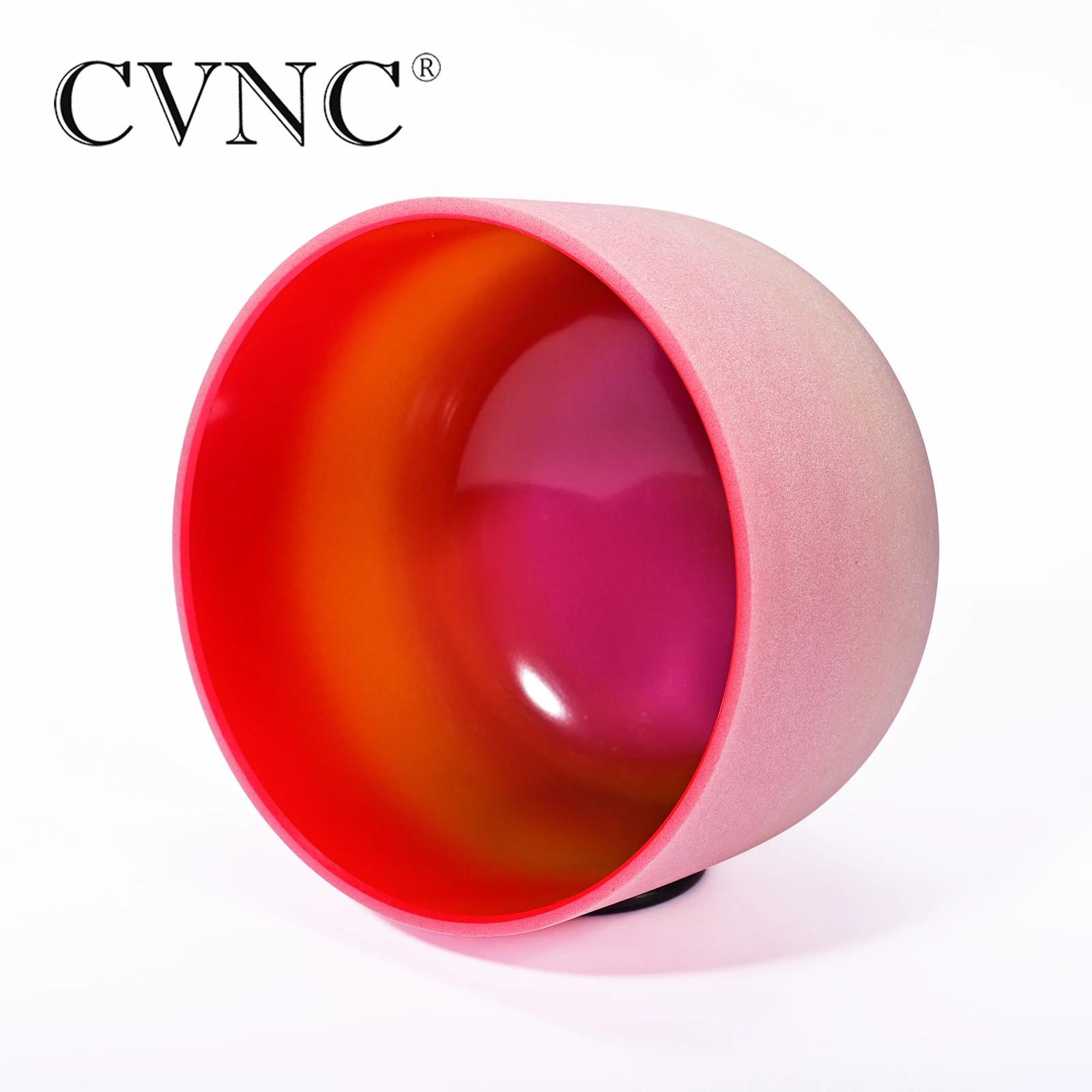 

CVNC 8 Inch C Note Red Rainbow Chakra Quartz Crystal Singing Bowl Root Chakra 440/432Hz for sound healing with Free Mallet