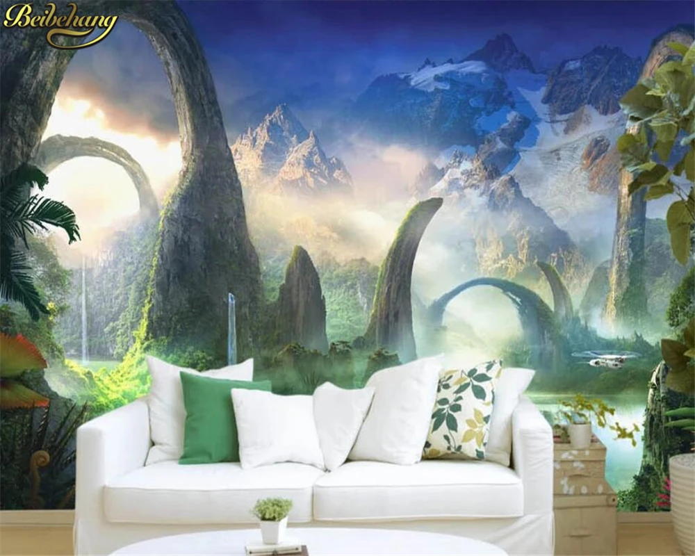 beibehang Custom wall paper mural 3D cool ancient world landscape TV background wall papel de parede 3d wallpaper