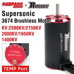 Rocket Motor 3674 Brushless Motor 2500KV 2150KV 2000KV 1650KV 1400KV w/Temp Sensor for 1/8 1/10 RC Car