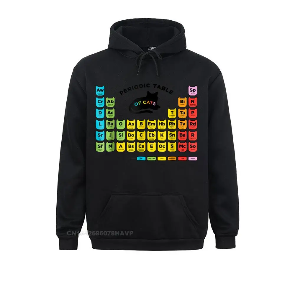 Funny Woot Periodic Table Of Cats Hoodie Hoodies Rife Printing Long Sleeve Women Sweatshirts Printed On Sportswears