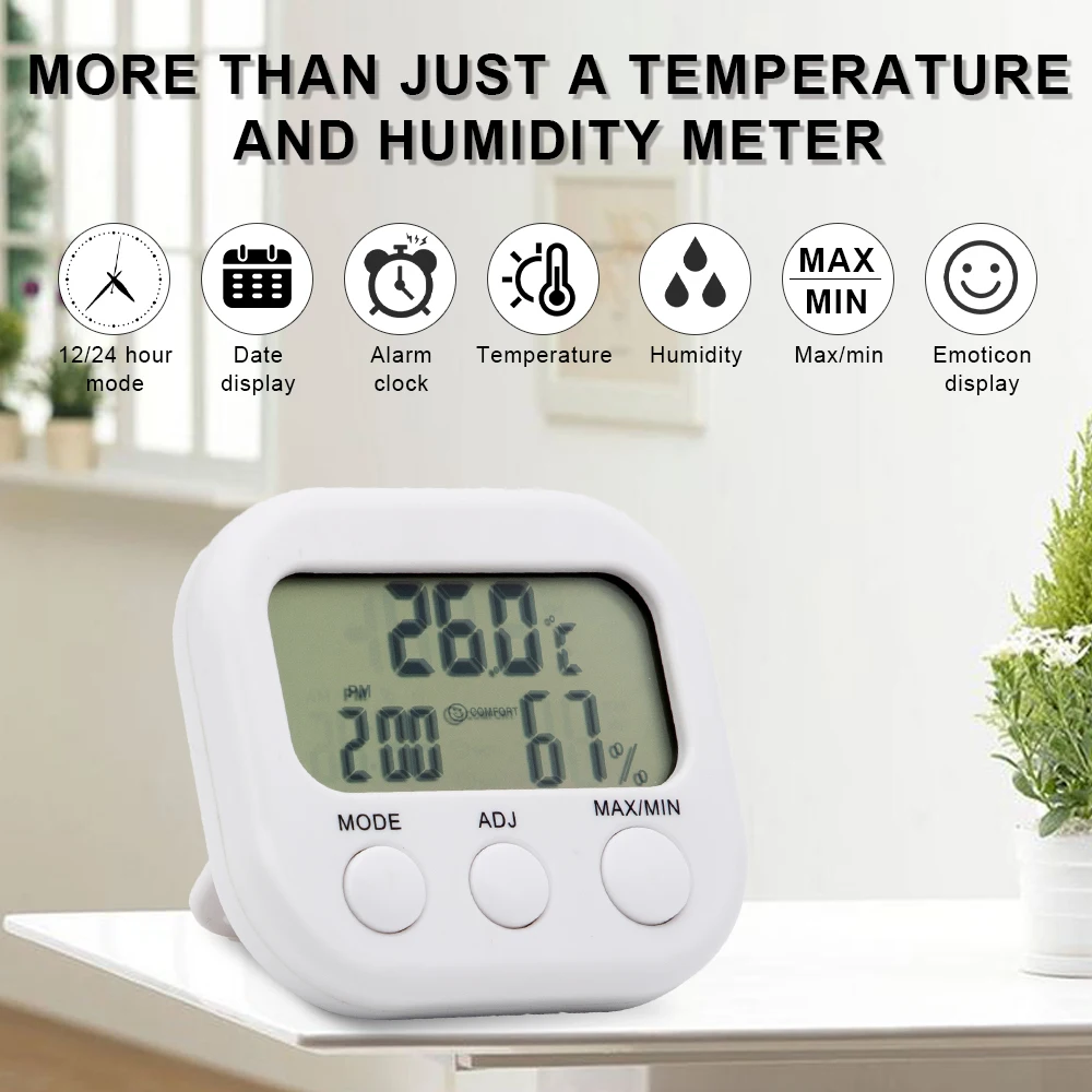 RuoShui Mini Indoor Thermometer Digital LCD Temperature Sensor Humidity Meter Thermometer Room Hygrometer