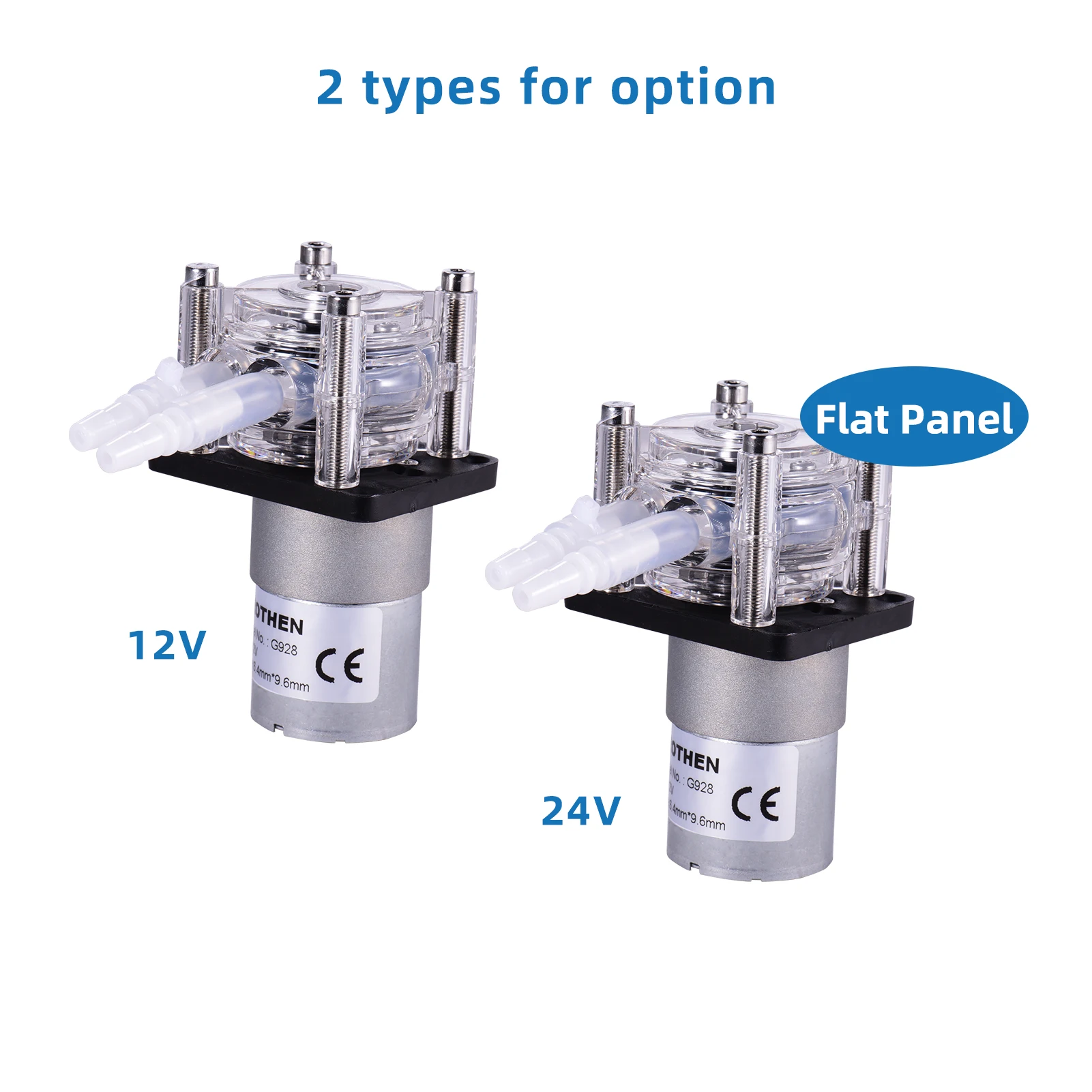 DC 24V Peristaltic Pump with Silicone Tubing High Flow Water Liquid Pump Dosing Vacuum Pump Self-Priming Anti-Corrosion