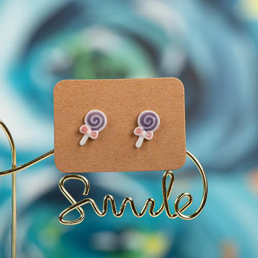 Exquisite Cartoon Multicolor Ceramic Earrings #LY327 готика pircings falso conjuntos de joyas イヤリング