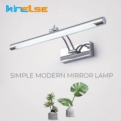 Modern LED Bathroom Wall Lamp With Switch Waterproof L40/55/70CM Cosmetic Mirror Sconce Stainless Steel Home Wall Lights Fixture