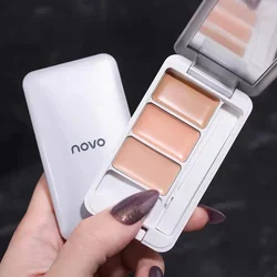 Light Full Cover Concealer 3 Color Makeup Palette Cover Dark Circles Soft Natural Waterproof Moisturize Lasting Facial Contour