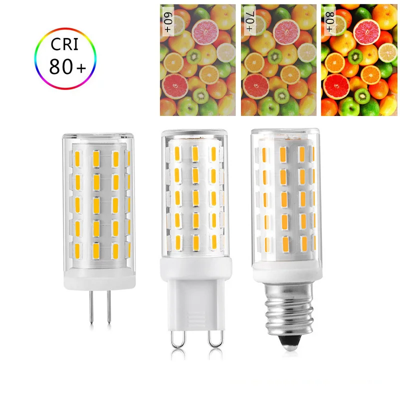 

10X G4 G9 E14 LED Lamp 7W 9W AC100-240V No Flicker 4014 SMD Bulbs Ceramic Corn Led Halogen Lights For Chandelier Home Lighting