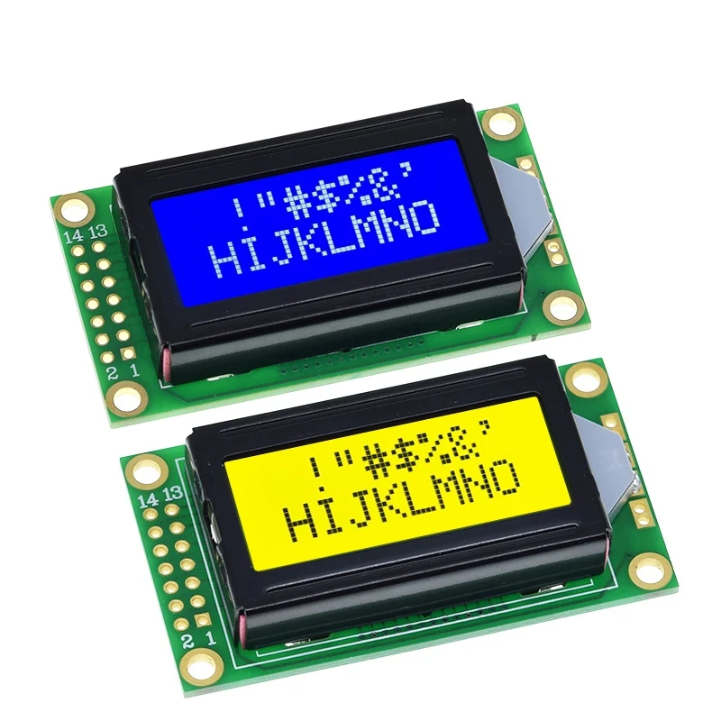 1/2/5 Stück TZT 8 x 2 LCD-Modul 0802 Zeichenanzeige Blau / Gelbgrün für Arduino – Detail 6