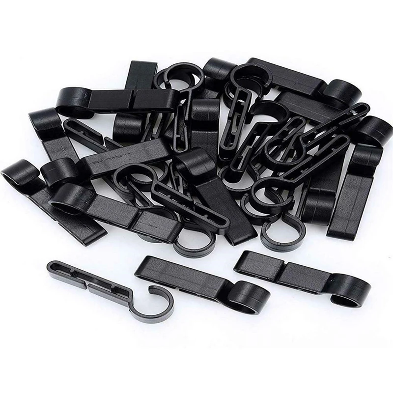 

20Pack Plastic Helmet Clips Attachment Head Light Clamps Black Set Headlamp Hard Hat Safety Cap Hook Outdoor Tools Wholesale