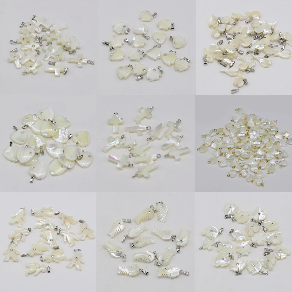 Natural shell pendant Mother of Pearl Different shapes Exquisite Charms For Jewelry Making DIY Bracelet Necklace Accessories