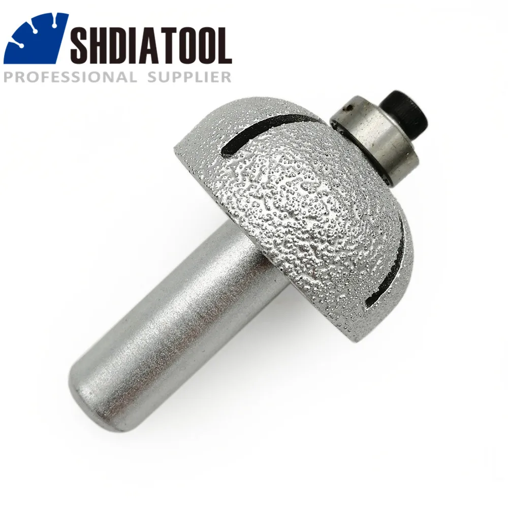 

SHDIATOOL No.14 Radius 15mm Ball-end with bottom bear Vacuum brazed diamond router bits for stone 12.7mm shank for edge profile