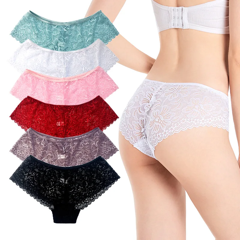 Sexy Panties for Woman Sexy Underwear Breathable Lace Lingerie Female Briefs Comfy LacePantys Transparent Female Underpants