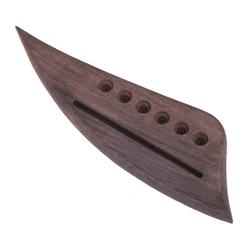 6 String Acoustic Guitar Tailpiece Bridge Rosewood 8mm Thickness Saddle Through