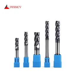 1pc cnc Milling Cutter 1mm 1.5mm 2mm 3mm 4mm  4 Flute 3F 2F HRC50 Carbide endmill machine Tungsten Steel  machine tools End Mill