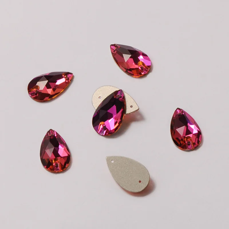 6A Quality Strass Sewing Stones Tear Drop Sew On Rhinestones For Dress Decoration,Bags,Garment,Shoes Making