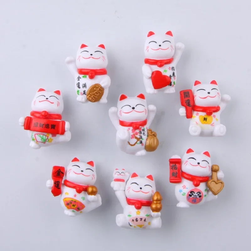 

Set 8 PCS Creative PVC Mini Lucky Cat Birthday Gift Fridge Magnet Stickers Decoration