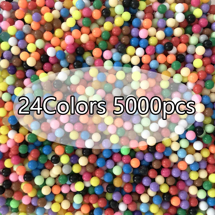 5000pcs 24 colors DIY Magic Beads puzzle water spray beads ball games  handmade magic toys for Children Spell Replenish