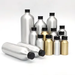 Aluminum Bottle High-end Hot-selling Travel Empty Cosmetic Containers Lucifugal Flesh Light 1pcs 30ml-500ml Aluminum Screw Cap