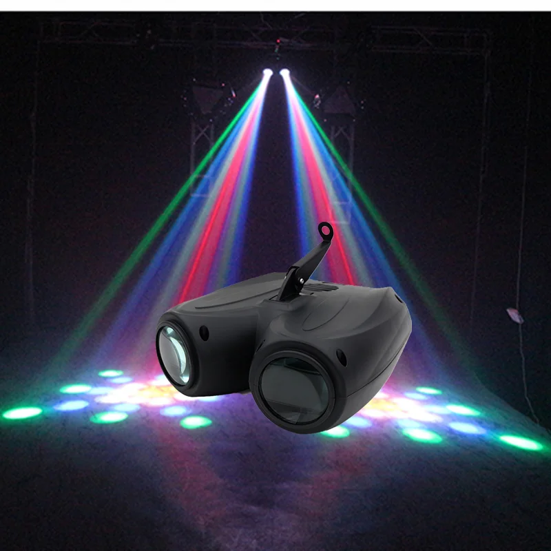 Colorful 20W RGBW Pattern Led Stage Light 128/64LED Double Head Airship Projector Lamp for DJ Disco Party Effect Wedding Events