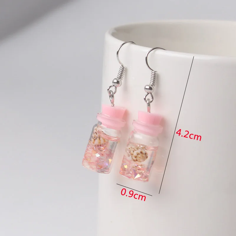 Rosa Farbe Baumeln Ohrringe für Frauen Koreanische Mode Blume Lange Hängende Ohrringe Schmetterling Herz Anhänger Twist Drop Ohrringe – Detail 11