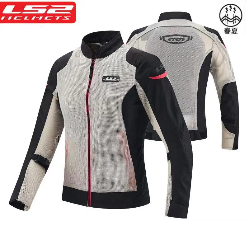 LS2 Appreal ls2 Motorcycle Jacket Protective Gear Reflective Summer Motocross Breathable Chaqueta Moto Protection for woman