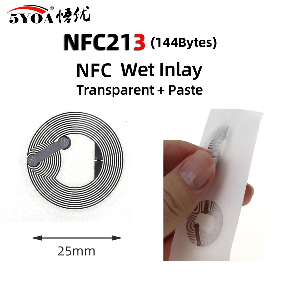 50 PCS Autocollants NFC NTAG216 888 Bytes - Tags NFC 13.56MHz Programmables, Diamètre 25mm, Pour Android & IOS