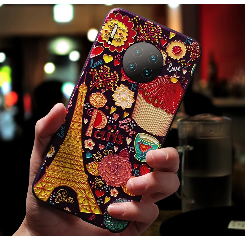 For Huawei Mate 50 Pro Case Cute Cartoon Relief Soft Silicone Cover for Huawei Mate 50 / 50E Phone Cases Mate50 Pro 2022 50Pro