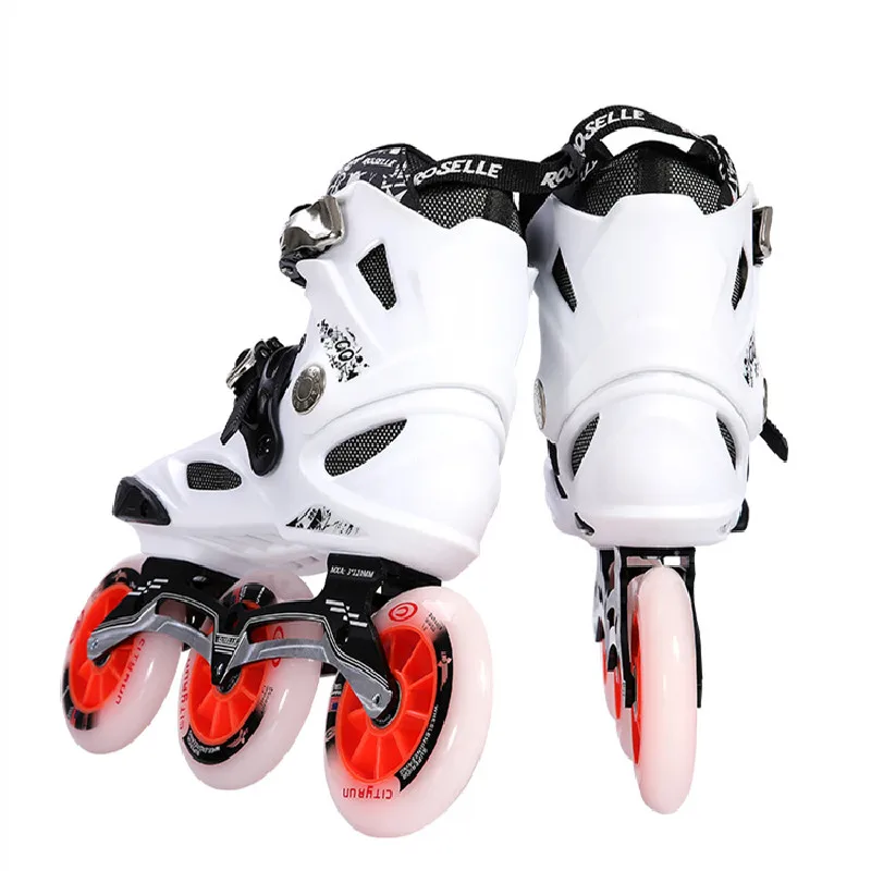 New Arrival ROSELLE RX6 Street Speed Fight Race 110mm Big Wheel Fast Speed Inline Roller Skates 3X110 Single Line CITYRUN 85A PU