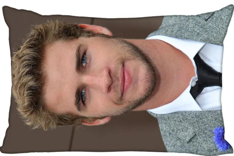 High Quality Custom Liam Hemsworth Pillowcase 45x35cm(One Side) Rectangle Zipper Print Throw Pillowcase Cover