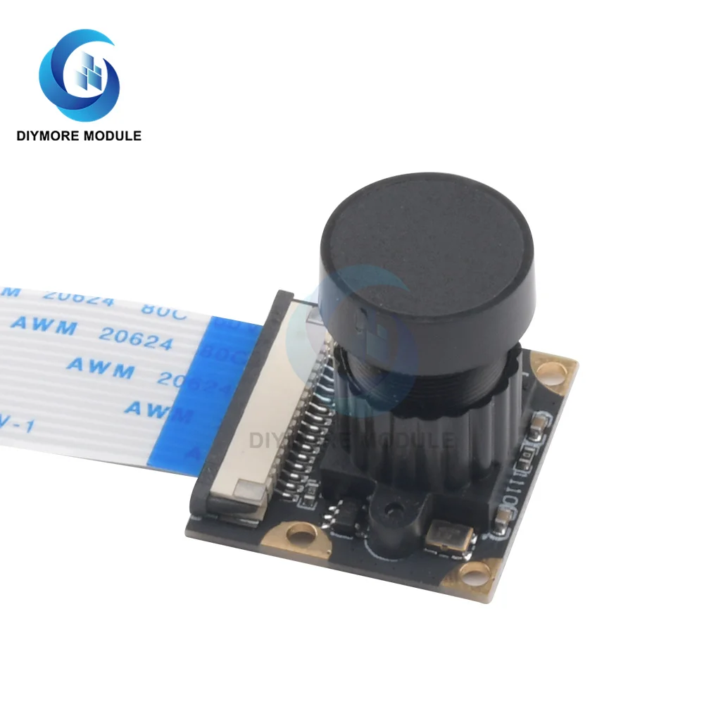 For Raspberry Pi  3 3B+ 4 4B Camera Module OV5647 5MP Night Vision with Adjustable-focus 3.6mm Lens 2592 x 1944 Resolution