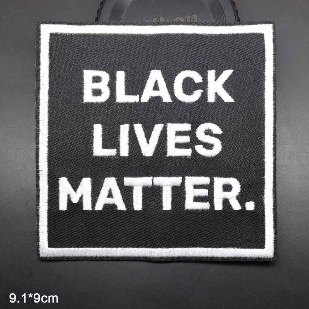 African Girl I can't Breathe George Floyd Black Lives Matter No Racism Iron On Embroidered Clothes Patches For Clothing